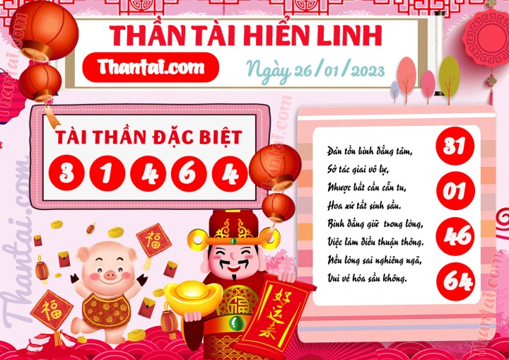 THẦN TÀI HIỂN LINH 11/01/2023