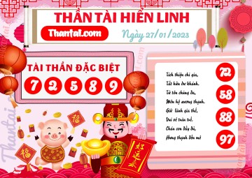 THẦN TÀI HIỂN LINH 27/01/2023