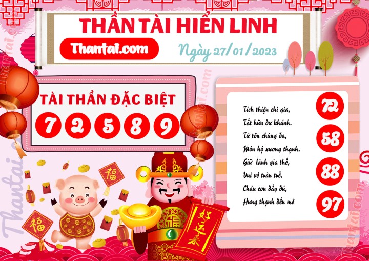 THẦN TÀI HIỂN LINH 12/01/2023