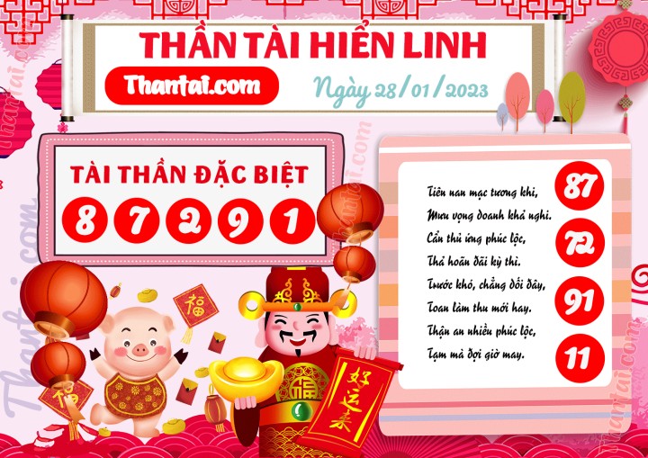 THẦN TÀI HIỂN LINH 13/01/2023