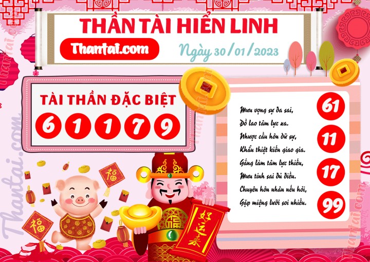 THẦN TÀI HIỂN LINH 15/01/2023