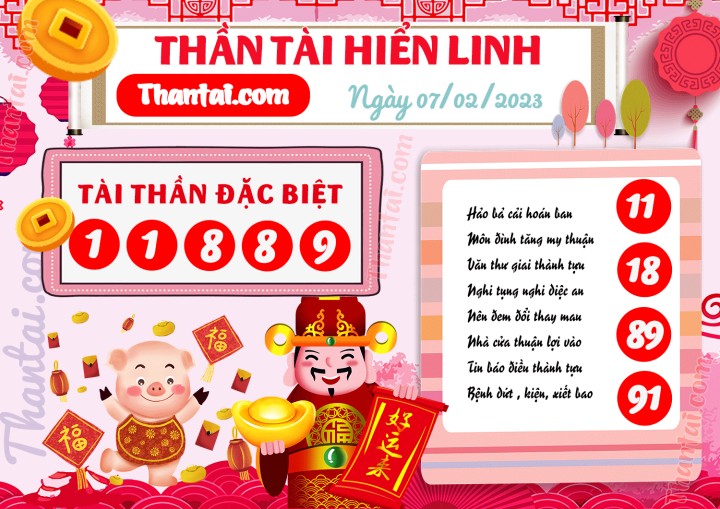 THẦN TÀI HIỂN LINH 23/01/2023