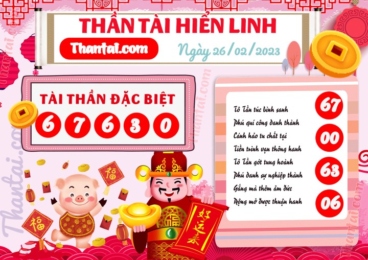 THẦN TÀI HIỂN LINH 11/02/2023