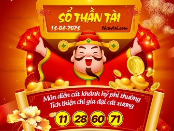 SỔ THẦN TÀI 13/08/2023