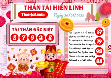 THẦN TÀI HIỂN LINH 26/07/2023