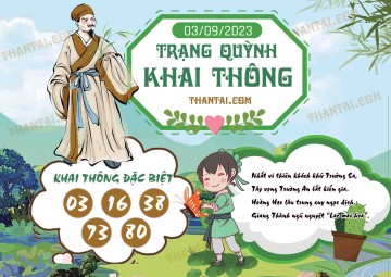 Trạng Quỳnh Khai Thông 03/09/2023