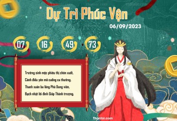 DỰ TRI PHÚC VẬN 06/09/2023