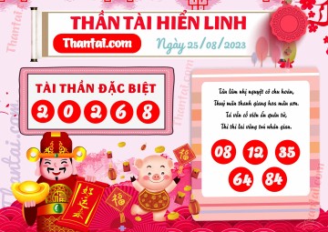 THẦN TÀI HIỂN LINH 25/08/2023