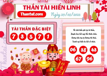 THẦN TÀI HIỂN LINH 29/08/2023