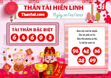 THẦN TÀI HIỂN LINH 30/08/2023