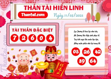 THẦN TÀI HIỂN LINH 11/08/2023