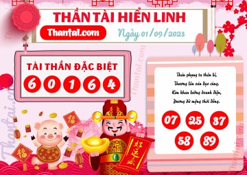 THẦN TÀI HIỂN LINH 01/09/2023