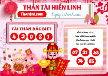 THẦN TÀI HIỂN LINH 07/09/2023