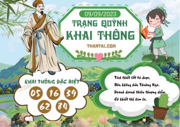 Trạng Quỳnh Khai Thông 09/09/2023