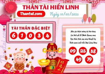 THẦN TÀI HIỂN LINH 10/09/2023