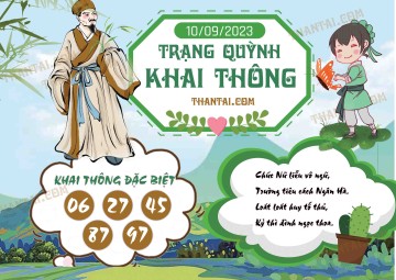 Trạng Quỳnh Khai Thông 10/09/2023