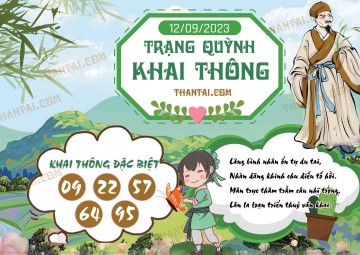 Trạng Quỳnh Khai Thông 12/09/2023