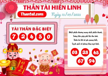 THẦN TÀI HIỂN LINH 13/09/2023