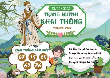 Trạng Quỳnh Khai Thông 13/09/2023