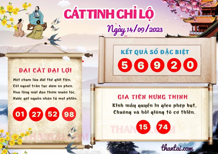 CÁT TINH CHỈ LỘ 30/08/2023
