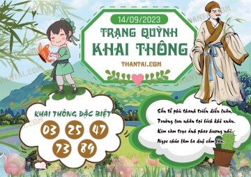 Trạng Quỳnh Khai Thông 14/09/2023