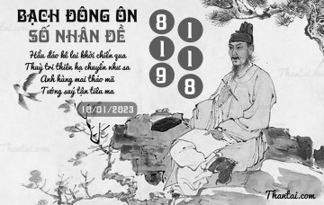 BẠCH ĐÔNG ÔN 10/01/2023