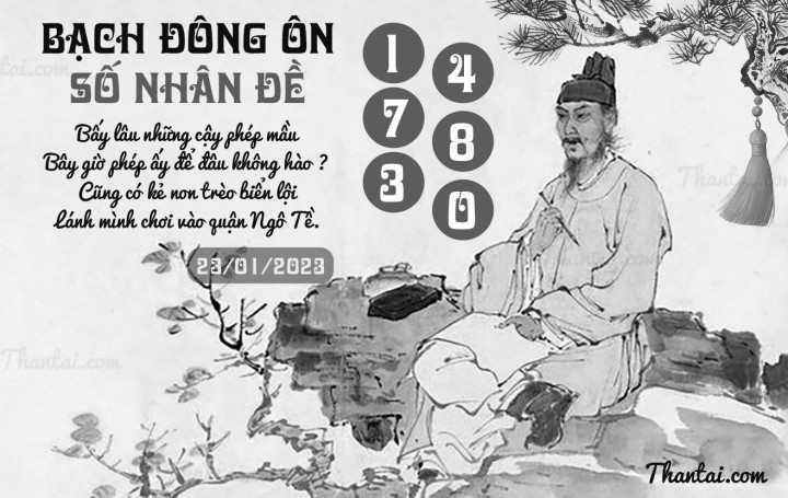 BẠCH ĐÔNG ÔN 08/01/2023