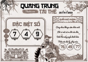 QUANG TRUNG TÁI THẾ 29/01/2023