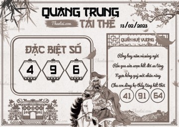 QUANG TRUNG TÁI THẾ 13/02/2023