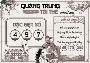 QUANG TRUNG TÁI THẾ 07/04/2023