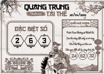 QUANG TRUNG TÁI THẾ 20/04/2023