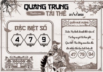 QUANG TRUNG TÁI THẾ 21/04/2023