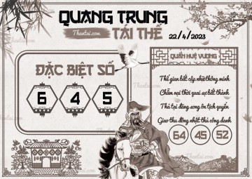 QUANG TRUNG TÁI THẾ 22/04/2023