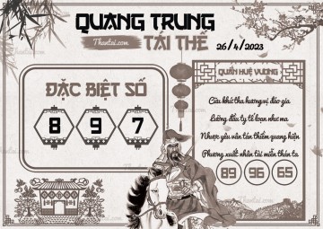 QUANG TRUNG TÁI THẾ 26/04/2023