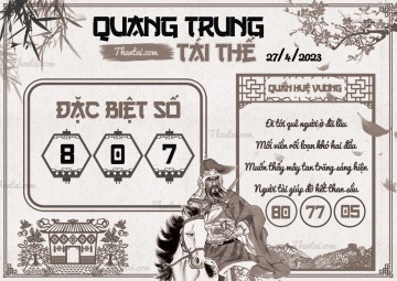 QUANG TRUNG TÁI THẾ 27/04/2023