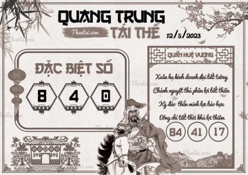 QUANG TRUNG TÁI THẾ 12/05/2023