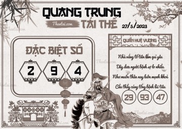 QUANG TRUNG TÁI THẾ 27/05/2023