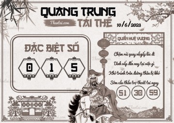 QUANG TRUNG TÁI THẾ 10/06/2023