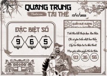 QUANG TRUNG TÁI THẾ 17/06/2023