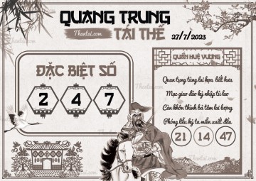 QUANG TRUNG TÁI THẾ 27/07/2023