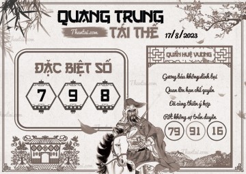 QUANG TRUNG TÁI THẾ 17/08/2023