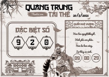 QUANG TRUNG TÁI THẾ 20/08/2023