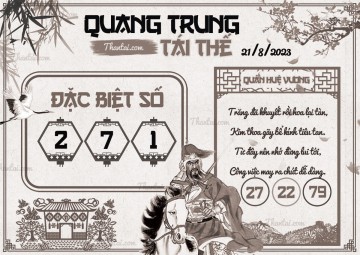 QUANG TRUNG TÁI THẾ 21/08/2023