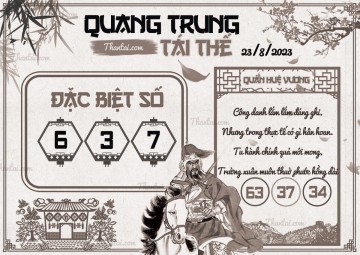 QUANG TRUNG TÁI THẾ 23/08/2023