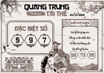 QUANG TRUNG TÁI THẾ 24/08/2023