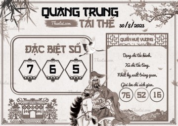 QUANG TRUNG TÁI THẾ 30/08/2023