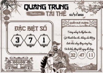 QUANG TRUNG TÁI THẾ 12/09/2023