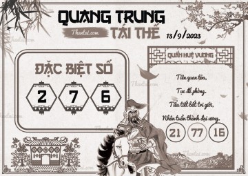 QUANG TRUNG TÁI THẾ 13/09/2023