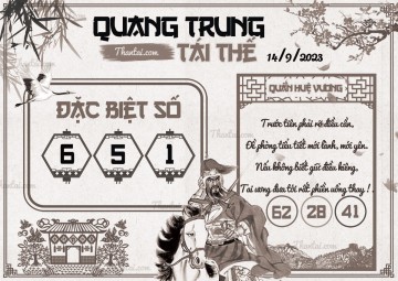 QUANG TRUNG TÁI THẾ 14/09/2023