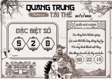 QUANG TRUNG TÁI THẾ 20/09/2023